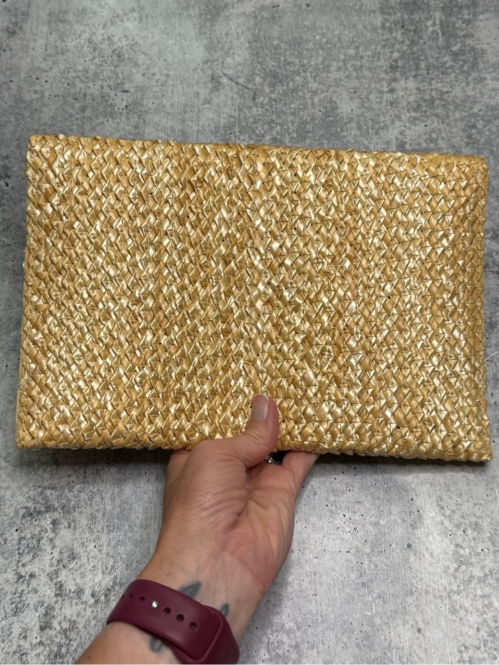 Moda Luxe Raffia Clutch OS - Picture 6 of 6